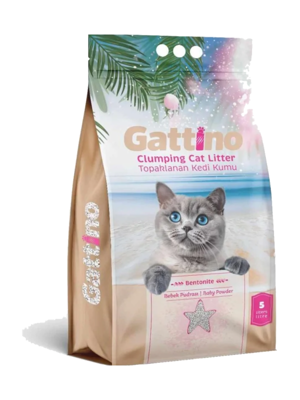 989485 Litière gattino kitten pour chat parfumée Baby Powder 5l – Image 1