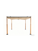 Pergola structure naturel couleur taupe 3 X 3 X2.52 M