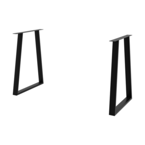 2 jeux de pieds métalliques "silvia " noirs