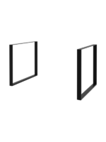 2 jeux de pieds métalliques "alba" noirs – Image 3