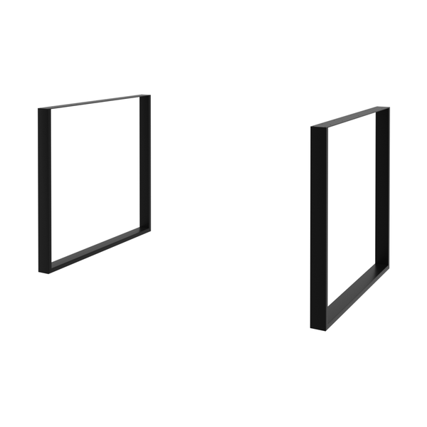 2 jeux de pieds métalliques "alba" noirs