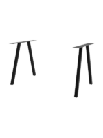 2 jeux de pieds métalliques "aria" noirs