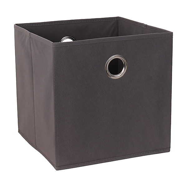 Panier de rangement intissé anthracite 30 x 29 x 30 cm