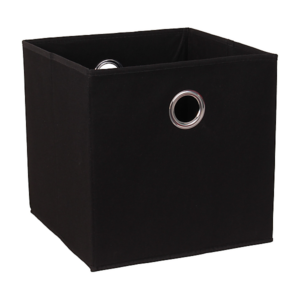 Panier de rangement intissé noir 30 x 29 x 30 cm
