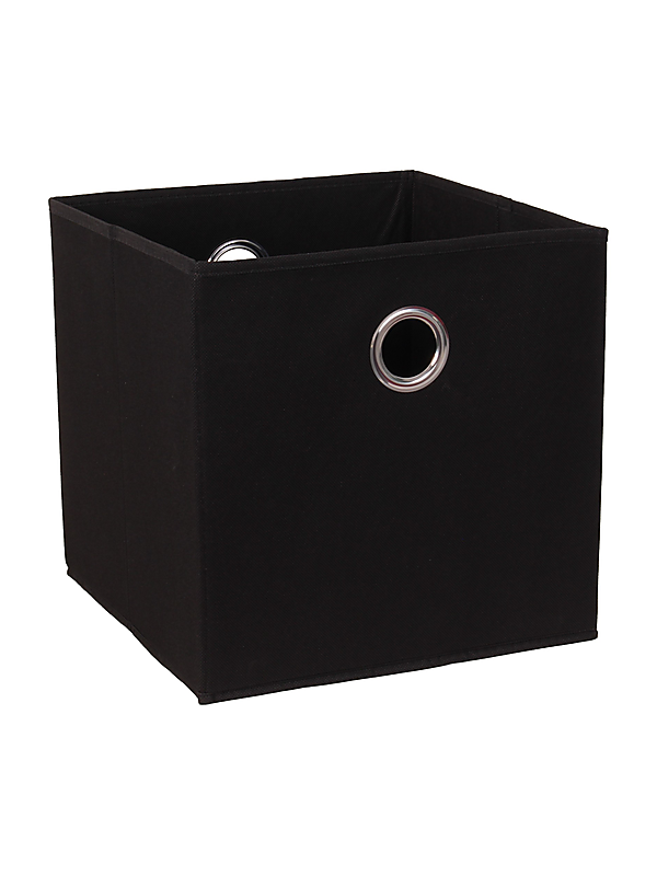 Panier de rangement intissé noir 30 x 29 x 30 cm