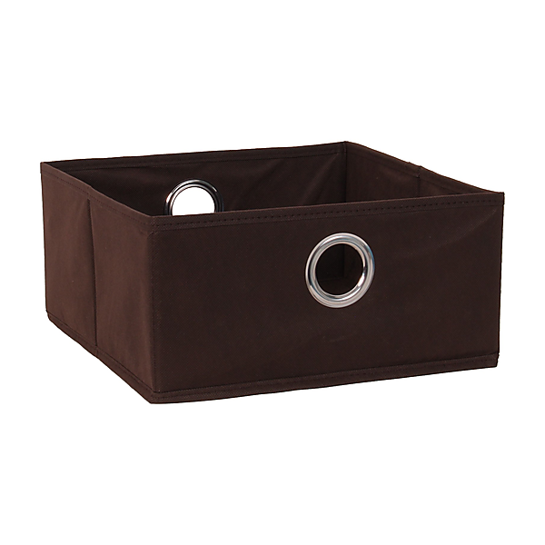 Panier de rangement intissé chocolat 30 x 29 x 14,2 cm