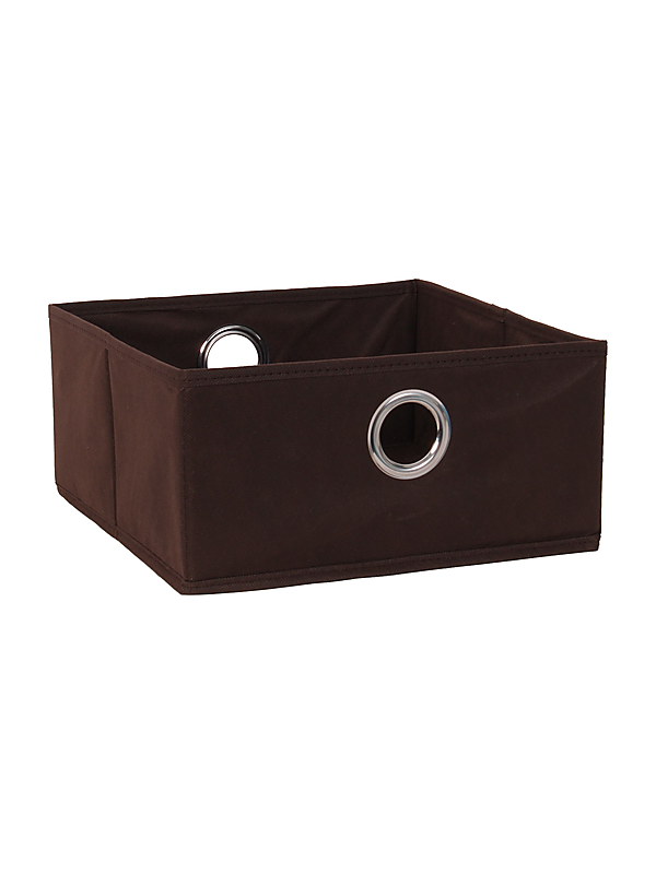 Panier de rangement intissé chocolat 30 x 29 x 14,2 cm