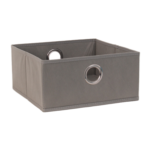 Panier de rangement intissé gris 30 x 29 x 14,2 cm