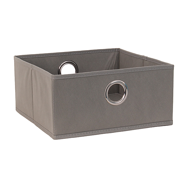 Panier de rangement intissé gris 30 x 29 x 14,2 cm