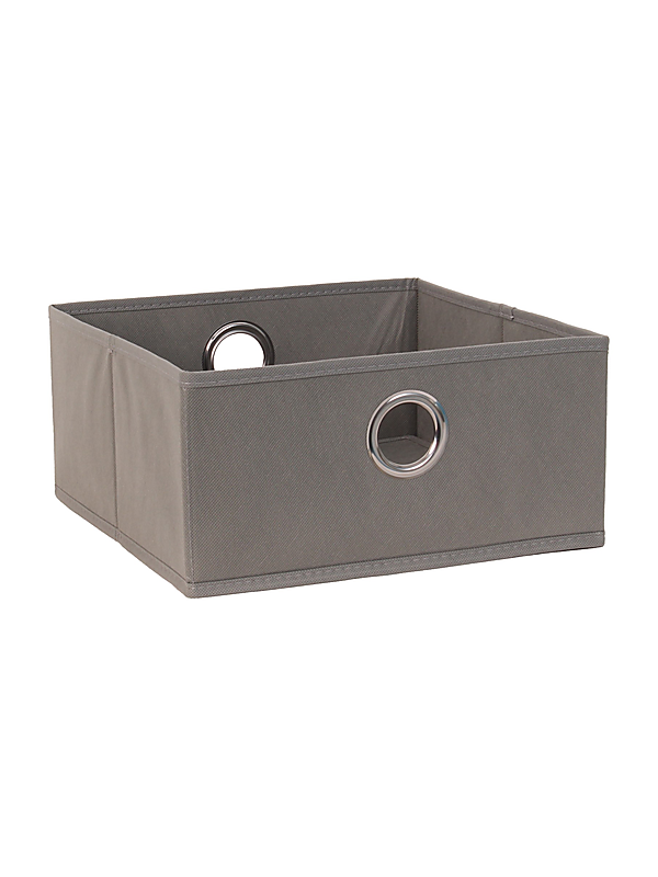 Panier de rangement intissé gris 30 x 29 x 14,2 cm