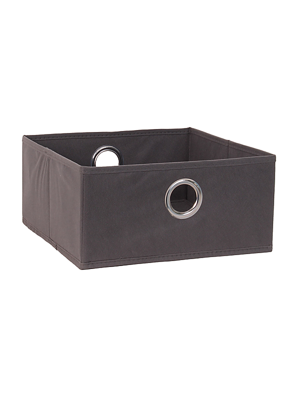 989679 Panier de rangement intissé anthracite 30 x 29 x 14,2 cm – Image 1