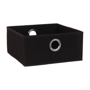 Panier de rangement intissé noir 30 x 29 x 14,2 cm