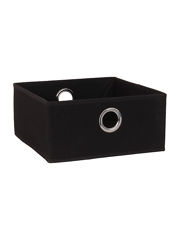 Panier de rangement intissé noir 30 x 29 x 14,2 cm