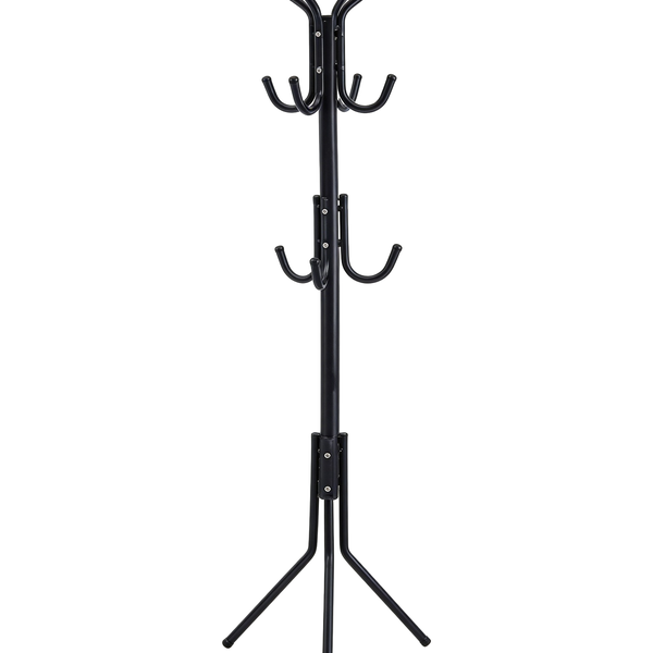 Porte-manteau sur pied 43 x 43 x 176 cm métal noir Lusso