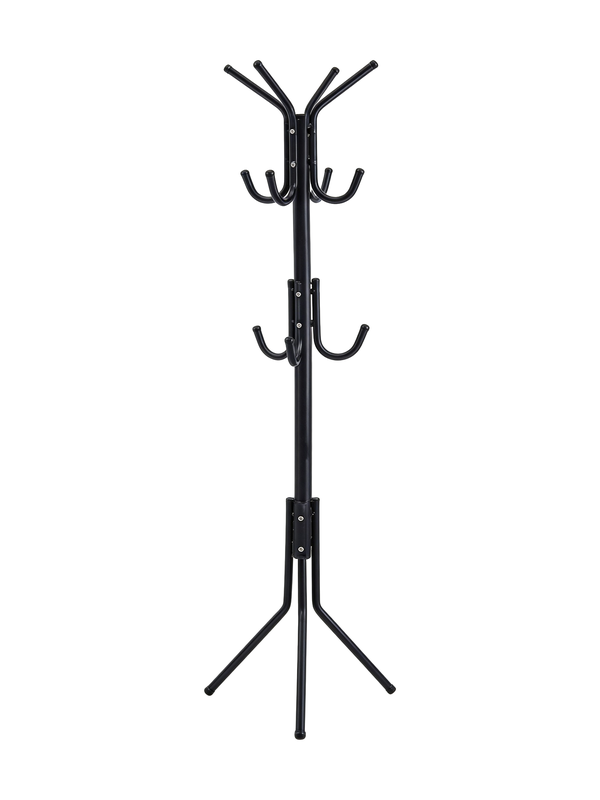 Porte-manteau sur pied 43 x 43 x 176 cm métal noir Lusso