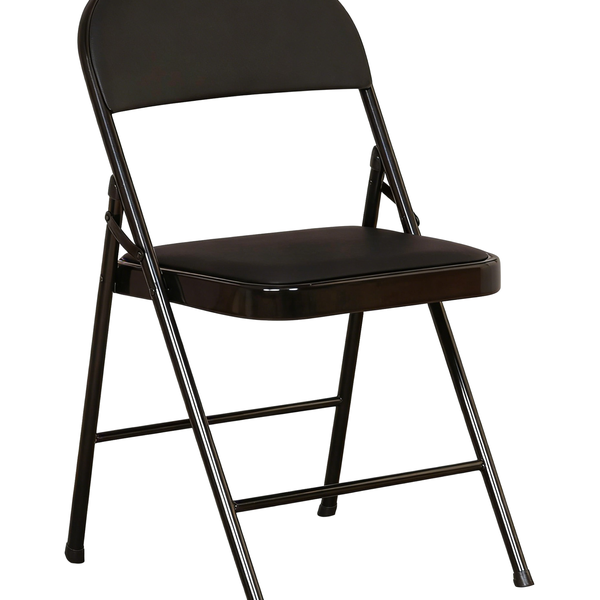 Chaise pliante 45 x 48 x 78 cm noire Lusso