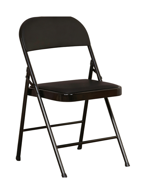 989735 Chaise pliante 45 x 48 x 78 cm noire Lusso – Image 1