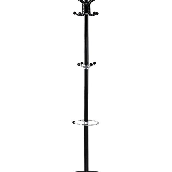 Porte-manteau et porte-parapluie 37 x 37 x 175 cm métal noir Lusso