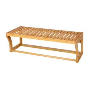 Étagère murale porte-serviettes en bambou 60 x 25 x 20 cm